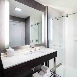 Bathroom vanity and mirror combo