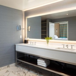 Bathroom vanity and mirror in Westin Resort
