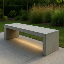 Bespoke concrete garden bench luxury outdoor seating
