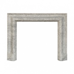 Bolection fireplace mantel Bianco Carrara Honed