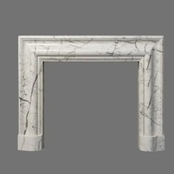Classic Large Bolection fireplace in Abrabescato marble
