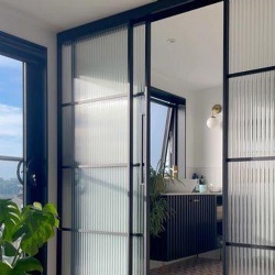 Clear Fluted Decorative Glass for Door