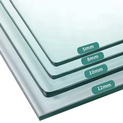 Clear tempered glass with various desired thickness
