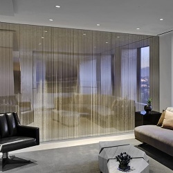 Custom wire mesh laminated glass solution