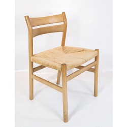 Danish Design Dining Chair with Paper Cord Seat