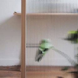 Decorative translucent and fluted pattern glass