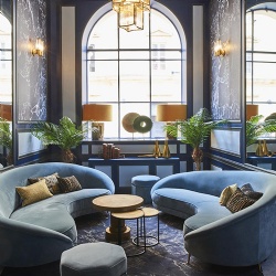 Designer Sofas with Soft Velvet Fabric for Hospitality Interiors