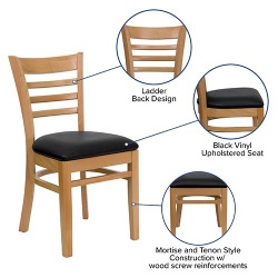Dining Chair with Reinforced Frame for Heavy Use