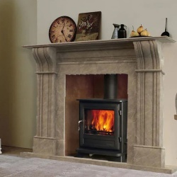 Emperador Light Brown Marble Hand carved Fireplace Surround