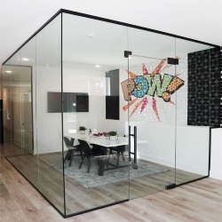 Frameless design glass office partiton