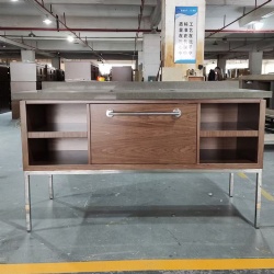 Freestanding Bath Vanities with Wood Base and Metal Legs