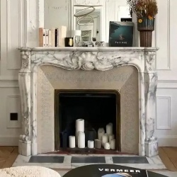 French Marble Fireplace Mantel