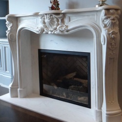 French white marble fireplace decorative mantel