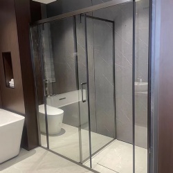 Glass Shower Door with Two Divided Rooms