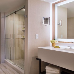 Glass and mirror combo for Royal Sonesta hotel