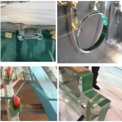 Glass cutout for hardware preparation