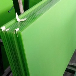 Green back painted glass