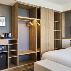 HPL Laminate Hotel Closet for High-Traffic Guest Rooms