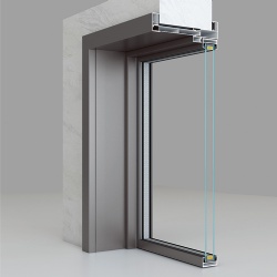 Hinge Swing Glass Door with Narrow Aluminum Frame