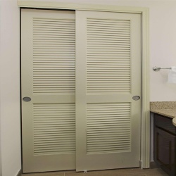 Hotel Closet Sliding Louver Wood Door