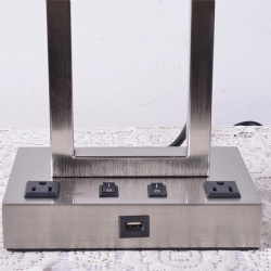 Hotel Table Lighting with Convenient Outlet and USB Port