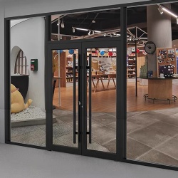 Interior Aluminum Frame Glass Door with Side Light