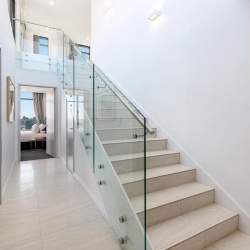 Interior glass system in hotel room Meriton Suite Sydney