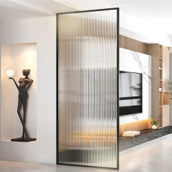 Interior glazing wall with moru glass panel