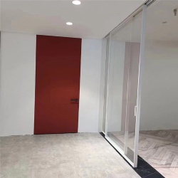 Invisible Interior Wood Door and Aluminum Sliding Door Partition