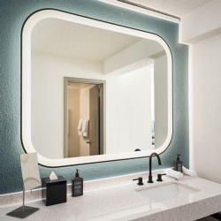 LED Backlit Vanity Mirror for Hotel Guest Room Renovation