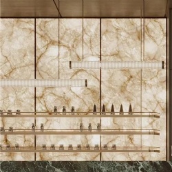 Laminated Glass with Marble Pattern