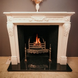 Louis XVI Roses and Macaroon Reproduction Fireplace Surrounds