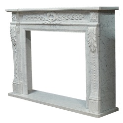MARBLE FIREPLACE CARRARA OPENING 48X38.5