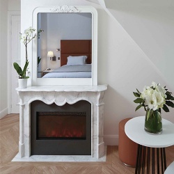 Marble Furniture Marble Fireplace Mantel and Surrounding