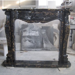 Marble Portoro Gold Fireplace Mantel