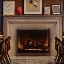 Marble fireplace mantel for midland premier boutique hotel