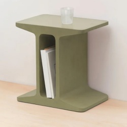Olive Green Concrete Side Table Furniture