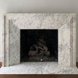 Polished Marble Fireplace Mantel Export to USA