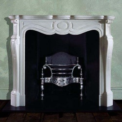 Pompadour Marble Fireplace Mantel
