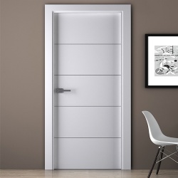 Prefinished European style modern interior single door Palladio 4H Bianco designed from Belldinni