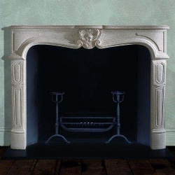 Provencale Marble and Limestone Fireplace Mantel