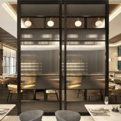 Restaurent obscure glass partition in AC by Marriott Malaysia