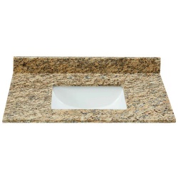 Santa Cecilia granite vanity top with sink
