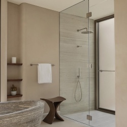 Shower door by 10mm clear tempered glass