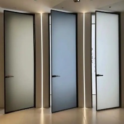 Slimline Interior Door with Satin Glass
