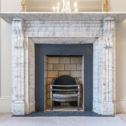Standard dimension marble fireplace mantel