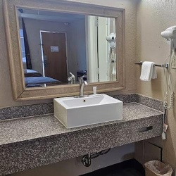 Super 8 by Wyndham Pink Granite Bathroom Vanities