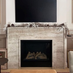 Taj Mahal Quartzite Fireplace Surround
