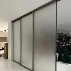 Telescopic Tripe Panel Interior Sliding Glass Door