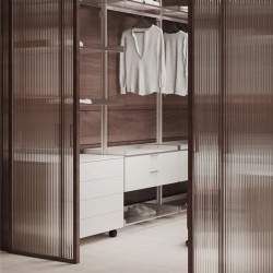 Tinted or Clear Fluted Glass for Interior Door and Wall Divider